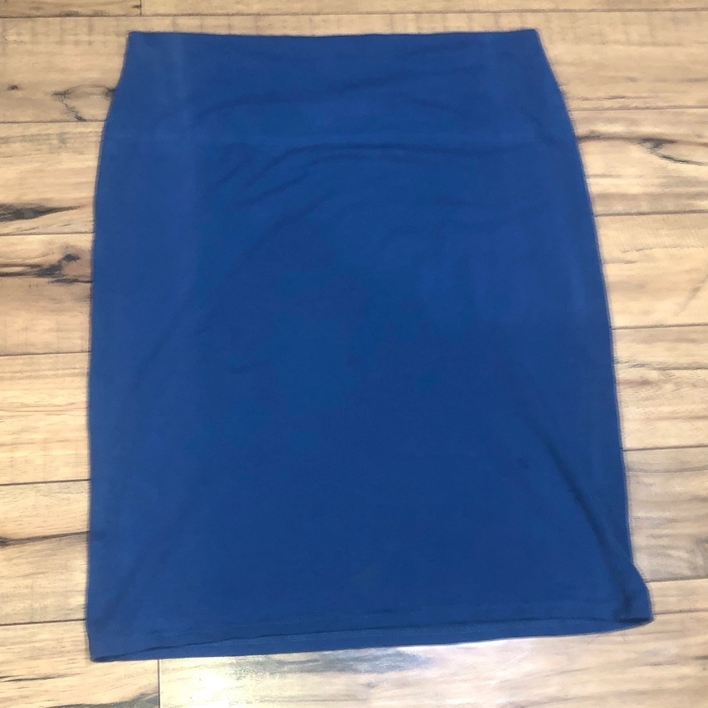 Belly Basics Blue Midi Skirt XL